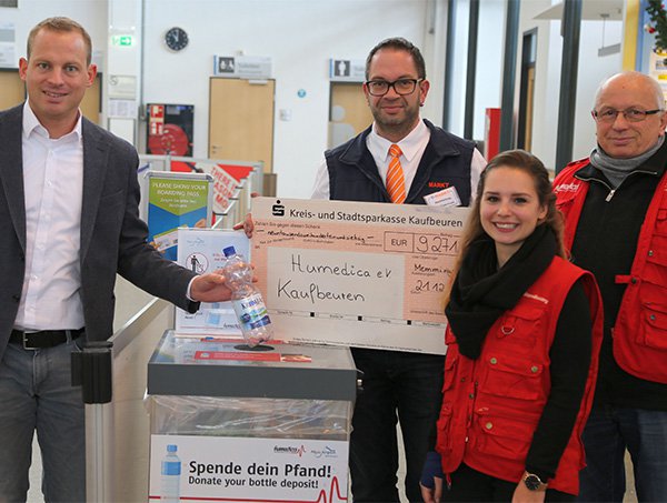 Pfandflaschen bringen über 9.000 Euro für Hilfsorganisation humedica