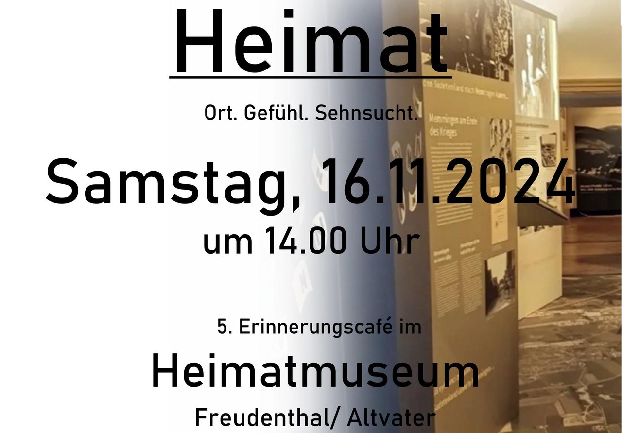 Flyer 5. Erinnerungscafe Alte Heimat neues Zuhause