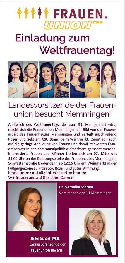 Frauenunion Weltfrauentag