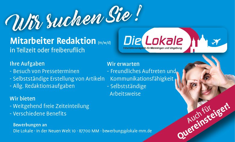 Stelle Die Lokale Redaktion Teilzeit freier Mitarbeiter