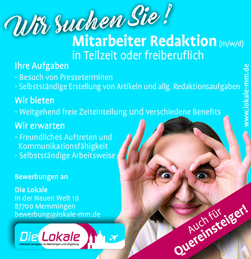 Stellenanzeige Redaktion Die Lokale