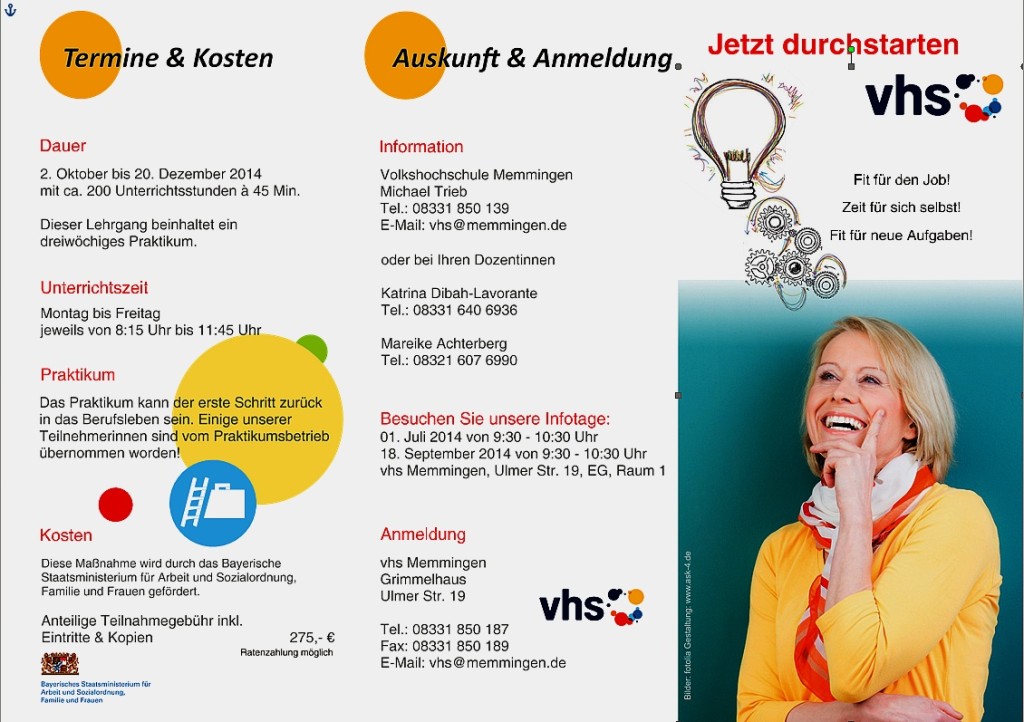 Flyer Frau und Beruf cut